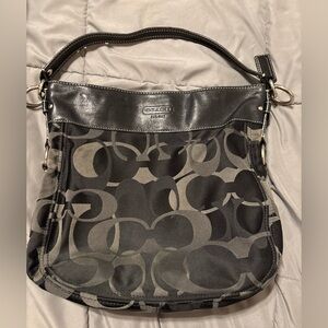 Coach Black and Gray “C” logo Women's Bag